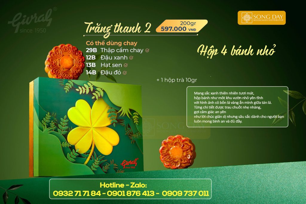 combo bánh givral trăng thanh 2