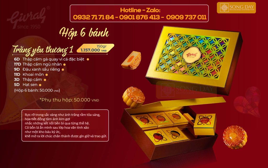 combo bánh trung thu trăng yêu thương givral
