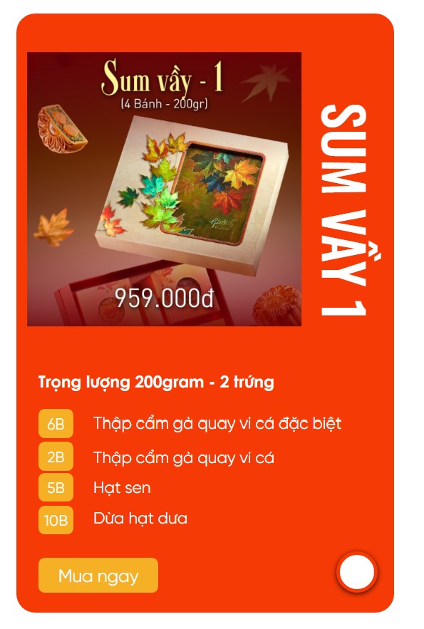 Combo Givral Sum Vầy 1 – 4 bánh 200gr (GSV1)