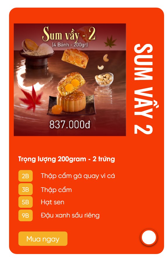 Combo Givral Sum Vầy 2 – 4 bánh 200Gr (GSV2)