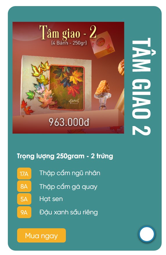 Combo Givral Tâm Giao 2 – 4 bánh 250Gr (GTG2)