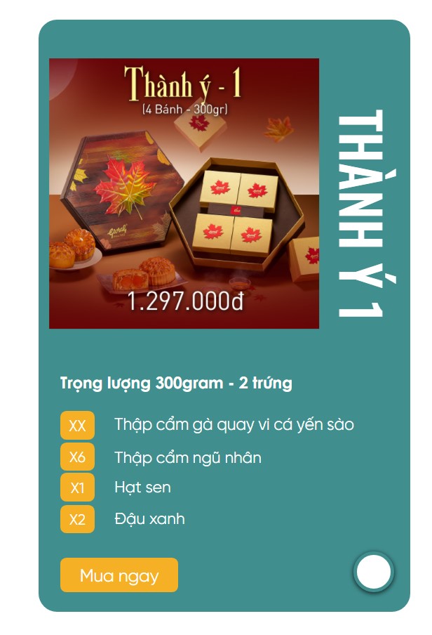 Combo Givral Thành Ý 1 – 4 bánh 300Gr (GTY1)