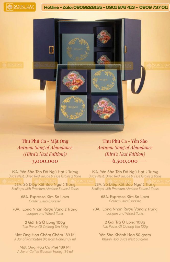 bộ hộp combo thu phú ca trung thu brodard