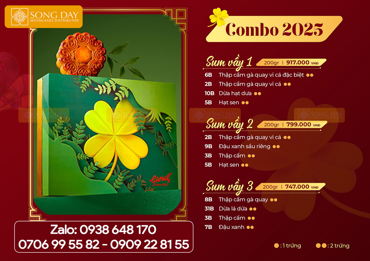 combo bánh trung thu sum vầy