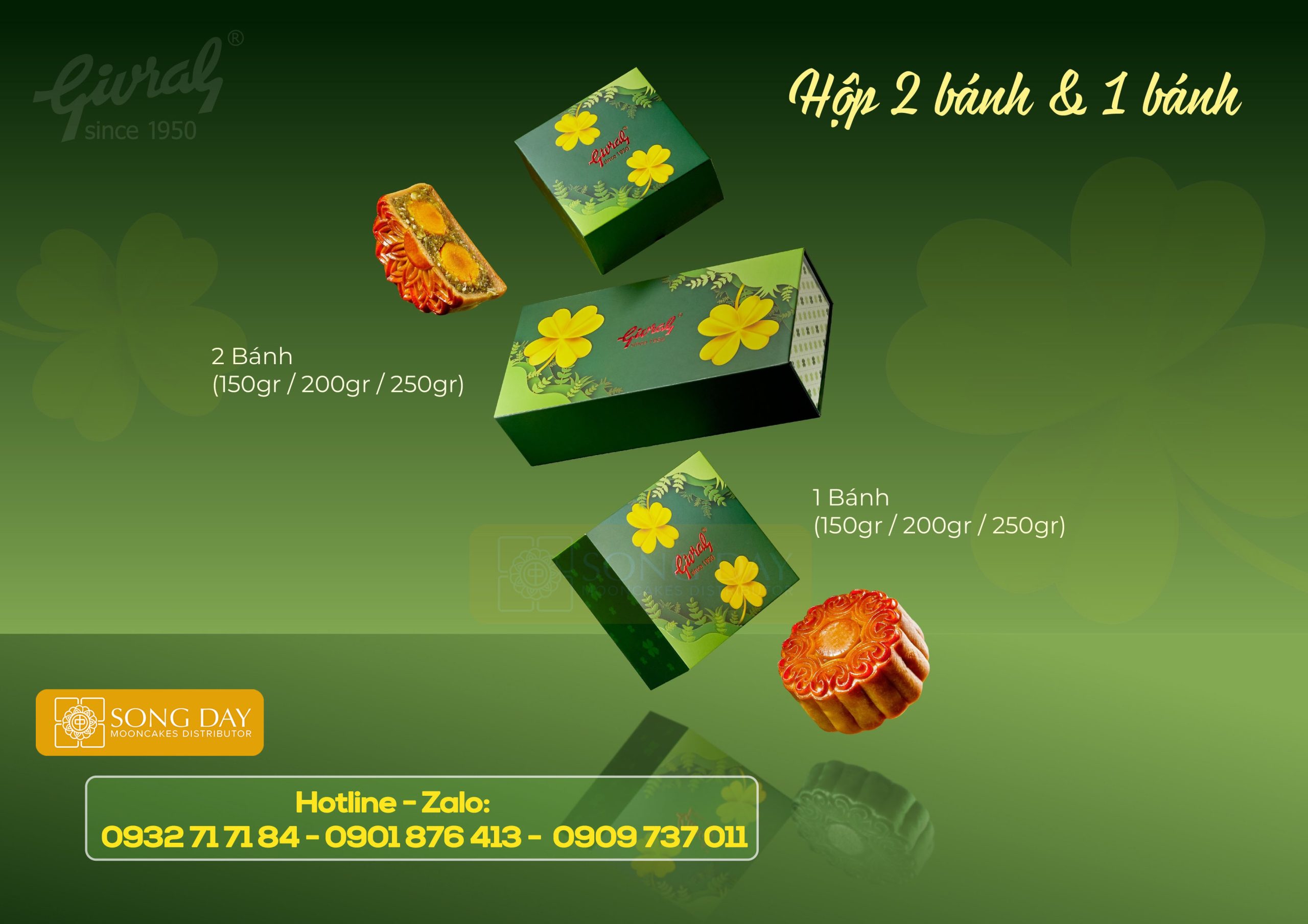 hộp trung thu 2 bánh givral