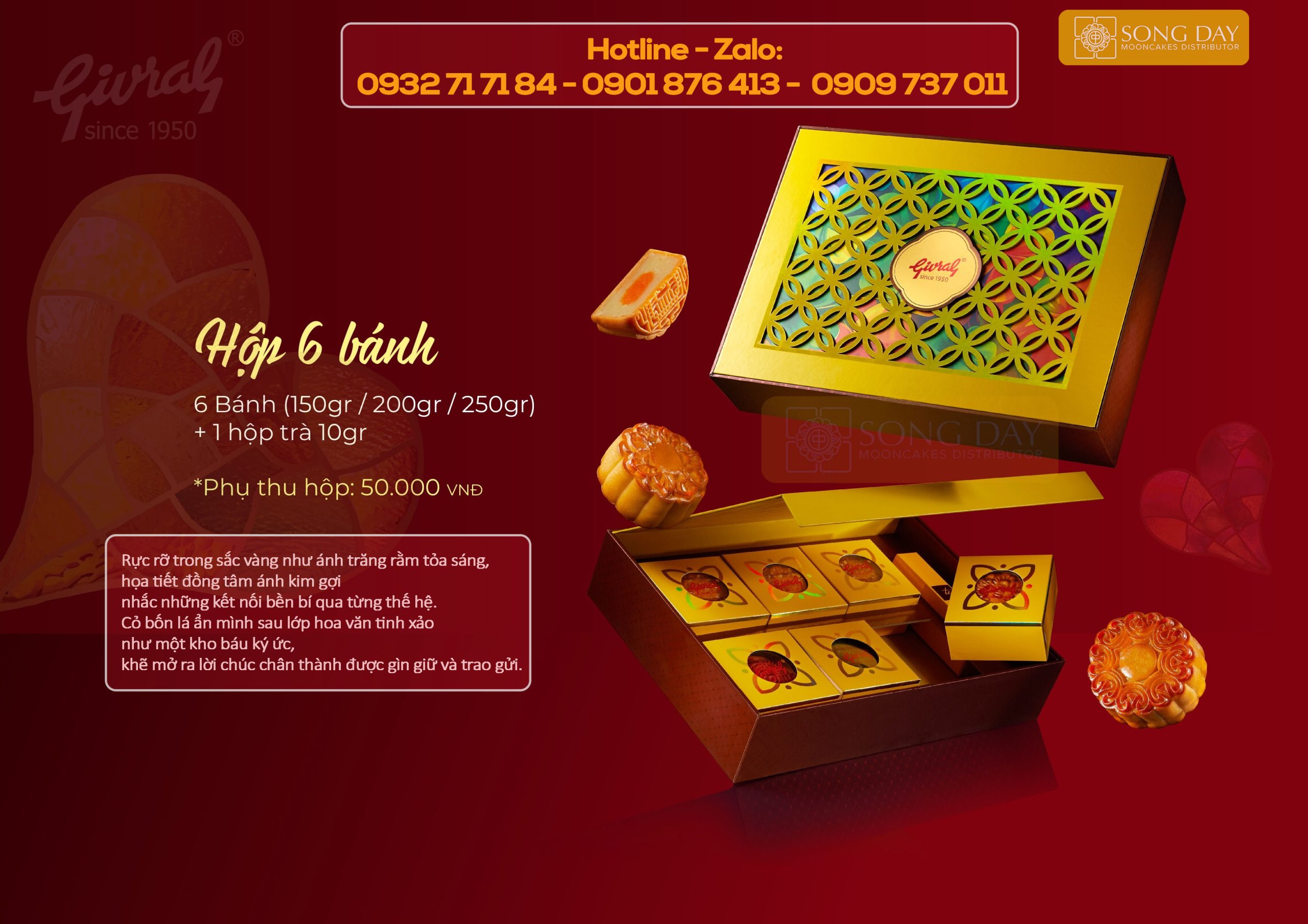 mẫu hộp trung thu givral 6 bánh